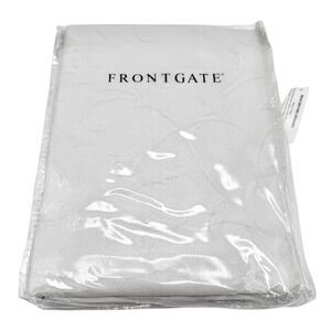 *New Frontgate Flourish Euro Sham Fog Grey 25"x25"‎ Egyptian Cotton Portugal